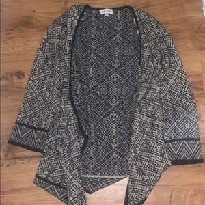 Knox Rose Black and Tan Cardigan